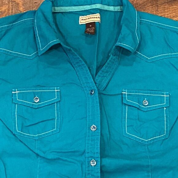 Bit & Bridle Button Up Blouse Shirt Size 1X  - Picture 2 of 5